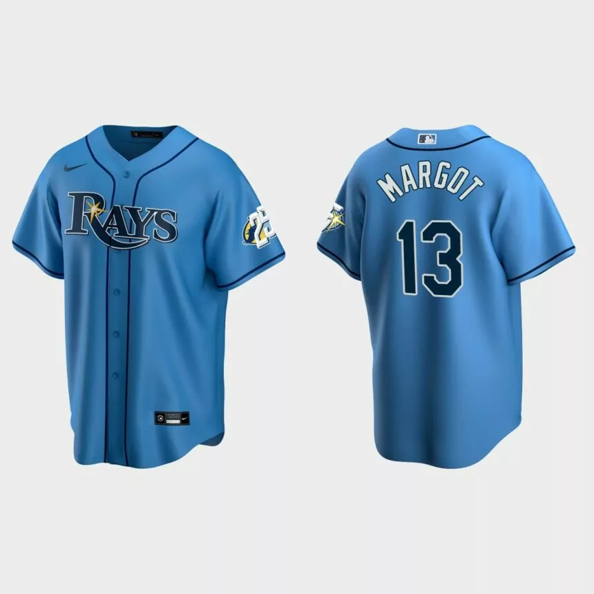 Manuel Margot Tampa Bay Rays 25th Anniversary Replica Jersey – Light Blue