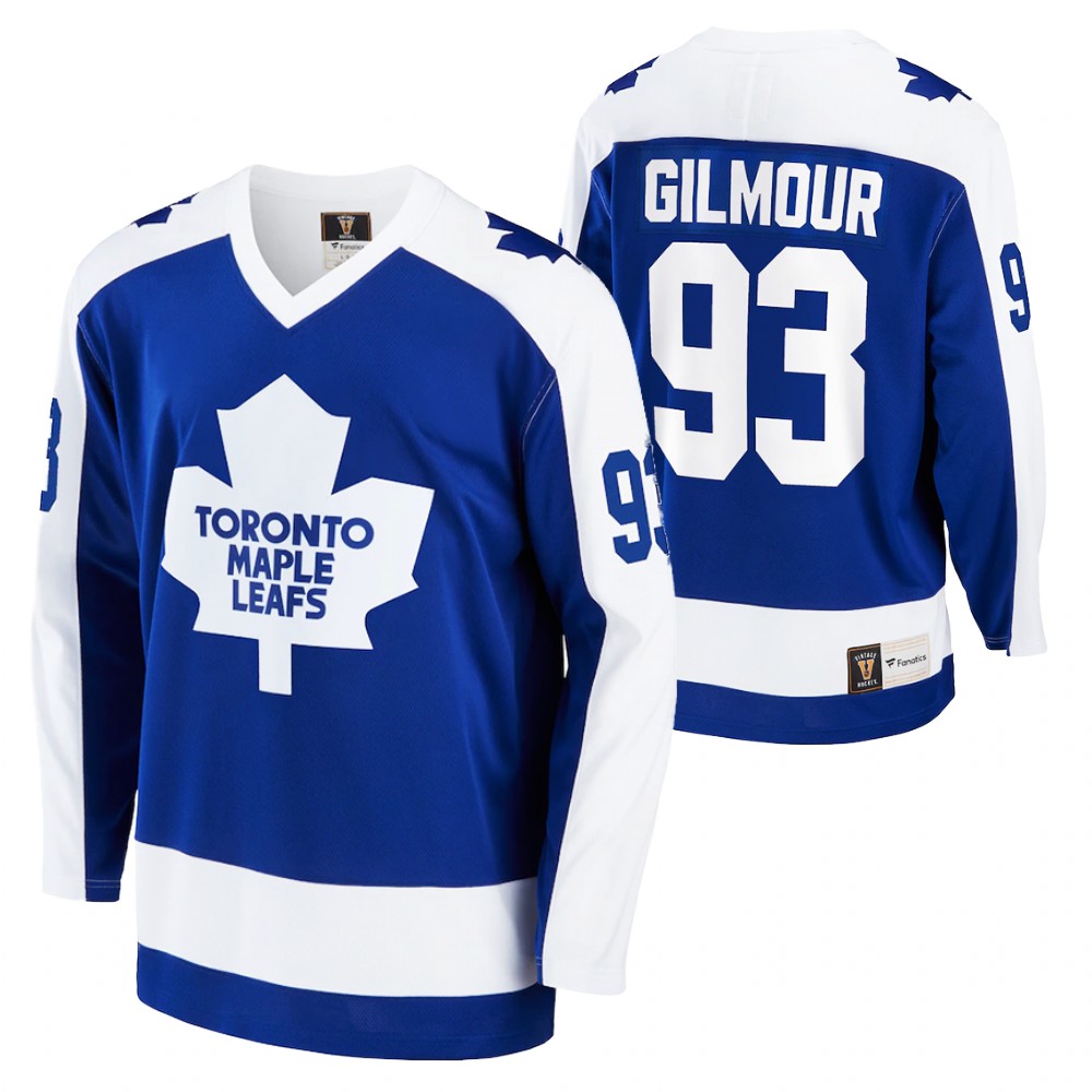 Maple Leafs #9 Doug Gilmour Blue Retired Player Jersey