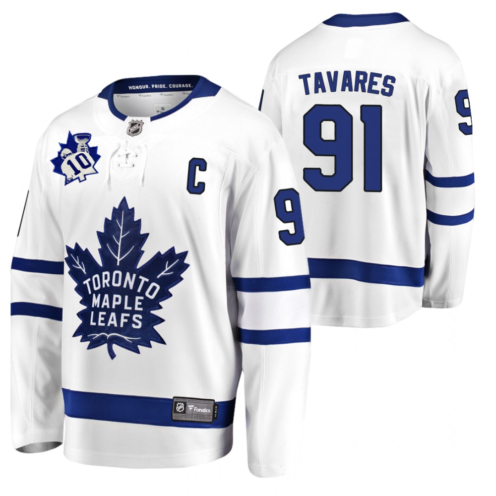 Maple Leafs #91 John Tavares White Honor Armstrong Jersey