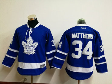 Maple Leafs 34 Auston Matthews Blue Youth Reebok Jersey