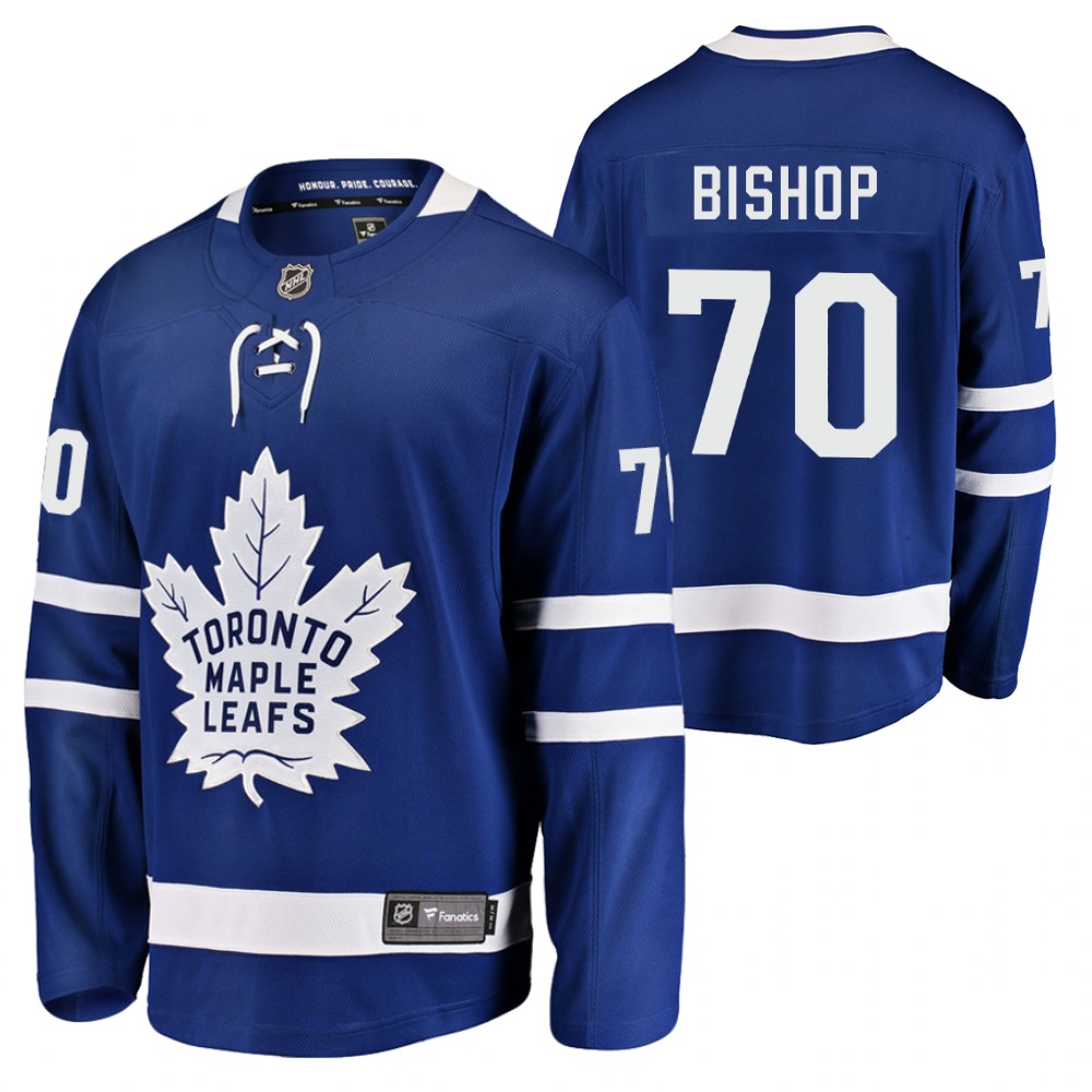 Maple Leafs Alex Bishop Jersey Home Blue Player Men