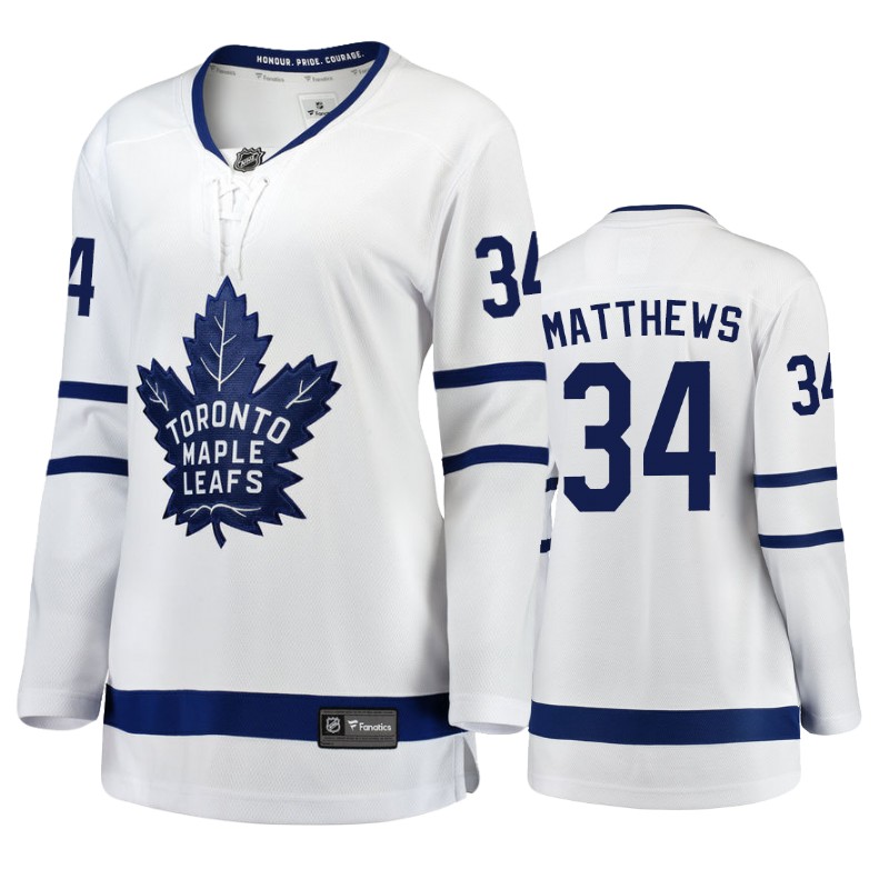 Maple Leafs Auston Matthews White Breakaway Fanatics Branded Jersey