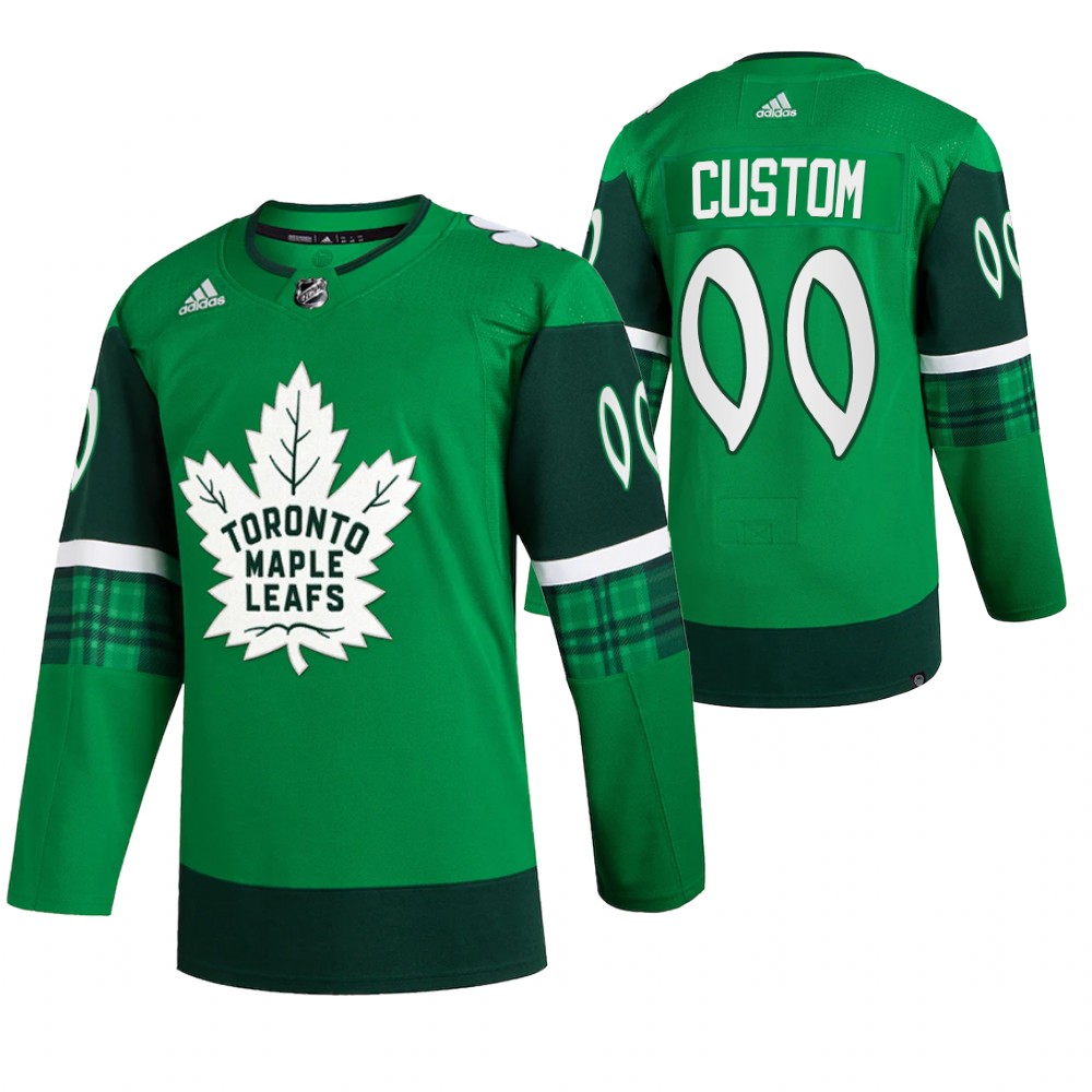 Maple Leafs Custom St. Patrick Green #00 Jersey 2022