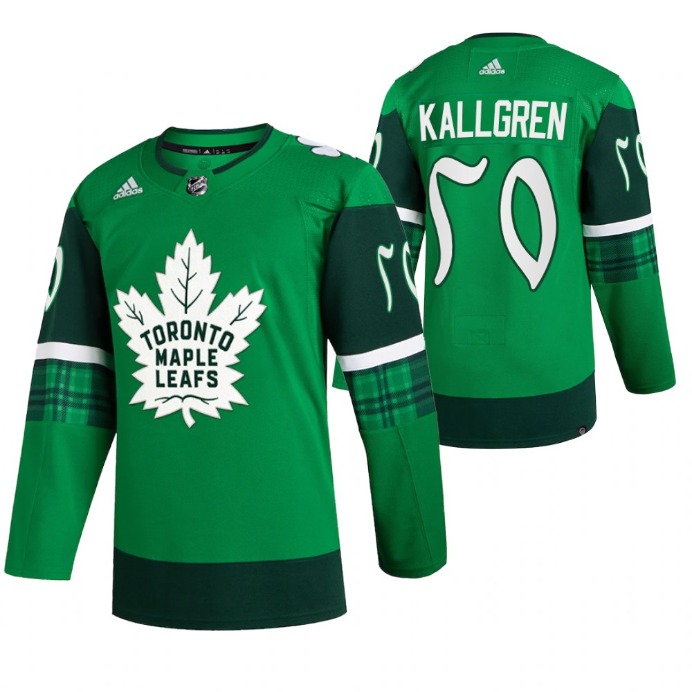 Maple Leafs Erik Kallgren St. Patrick Green #50 Jersey 2022