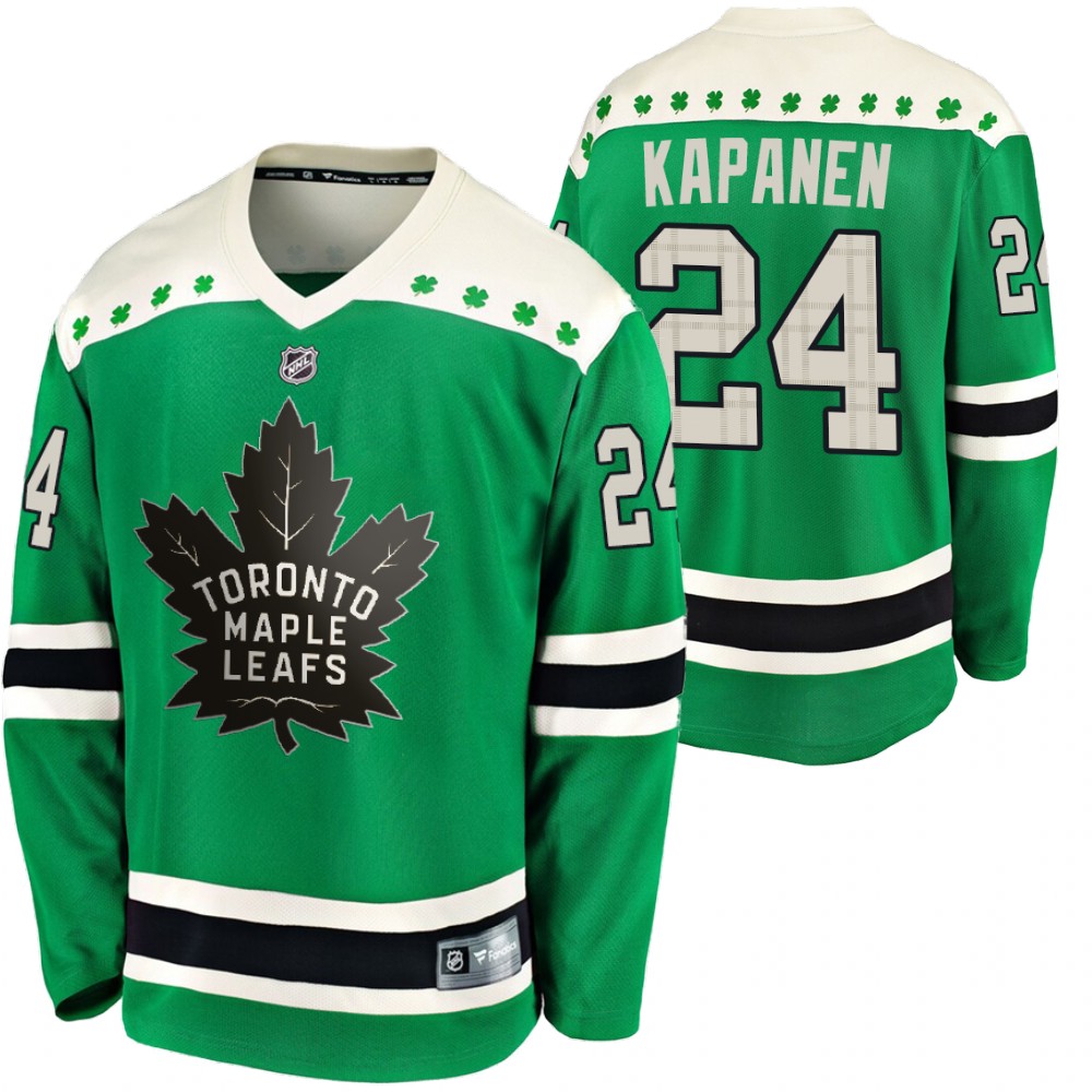 Maple Leafs Kasperi Kapanen 2020 St Paddy's Day Green #24 Breakaway Jersey