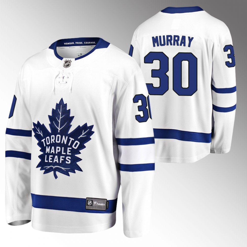 Maple Leafs Matt Murray Jersey Away White Breakaway Player Men