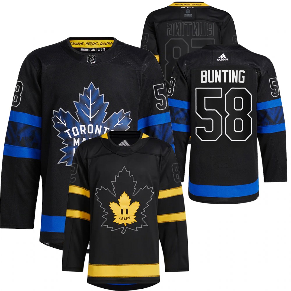 Maple Leafs Michael Bunting drew house Alternate Reversible Authentic Black Jersey