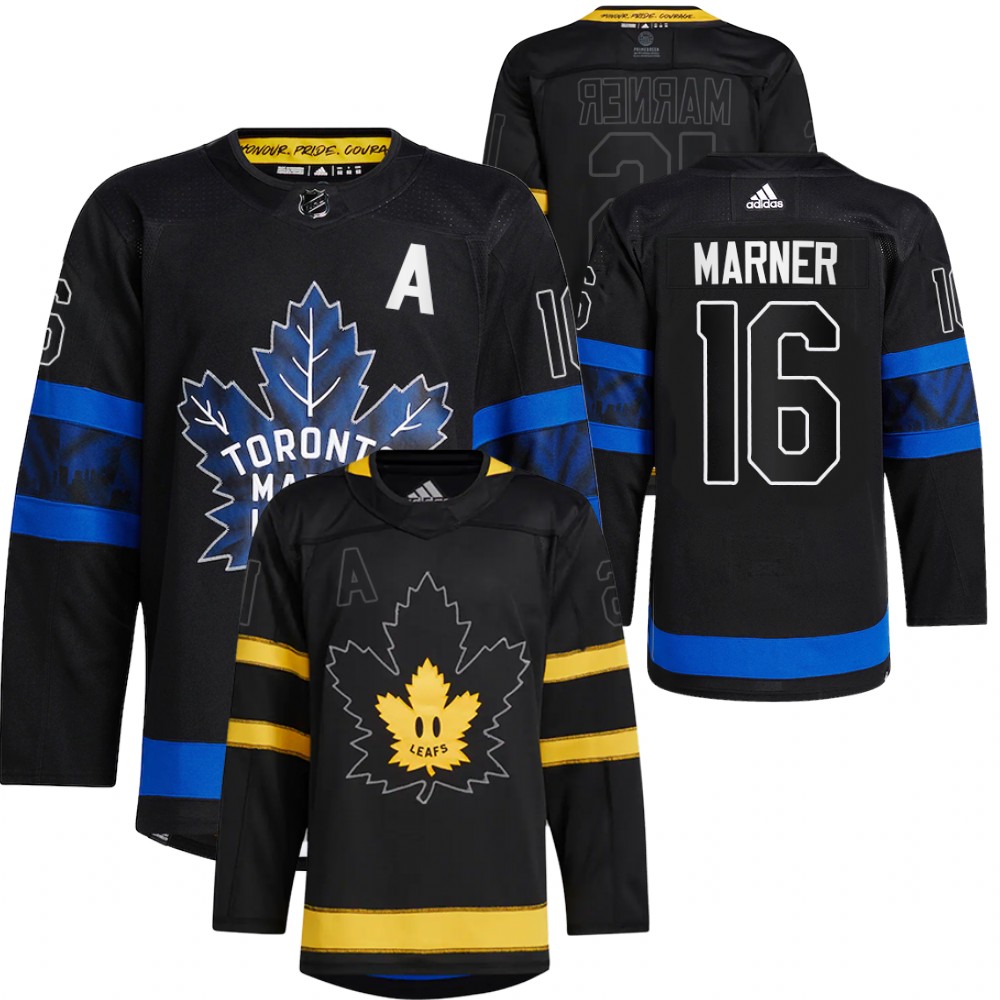 Maple Leafs Mitch Marner drew house Alternate Reversible Authentic Black Jersey