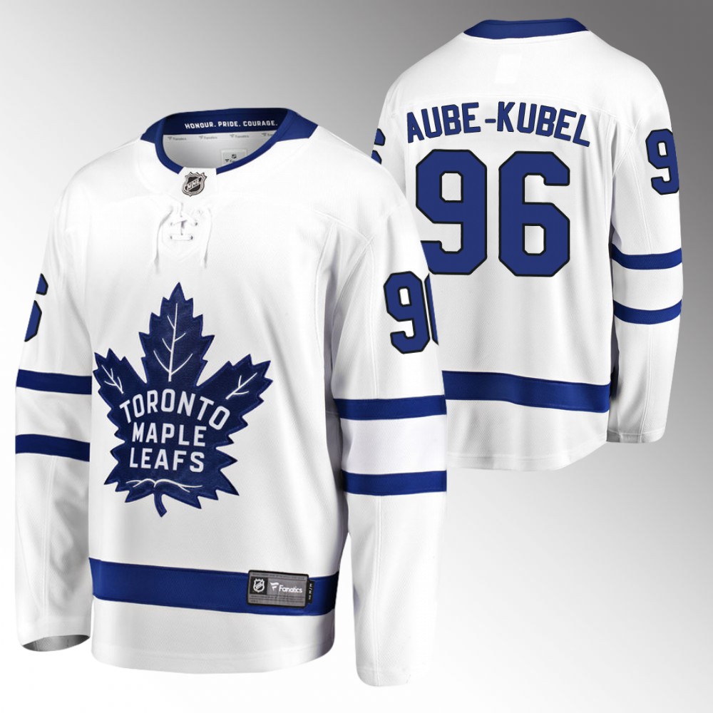 Maple Leafs Nicolas Aube-Kubel Jersey Away White Breakaway Player Men