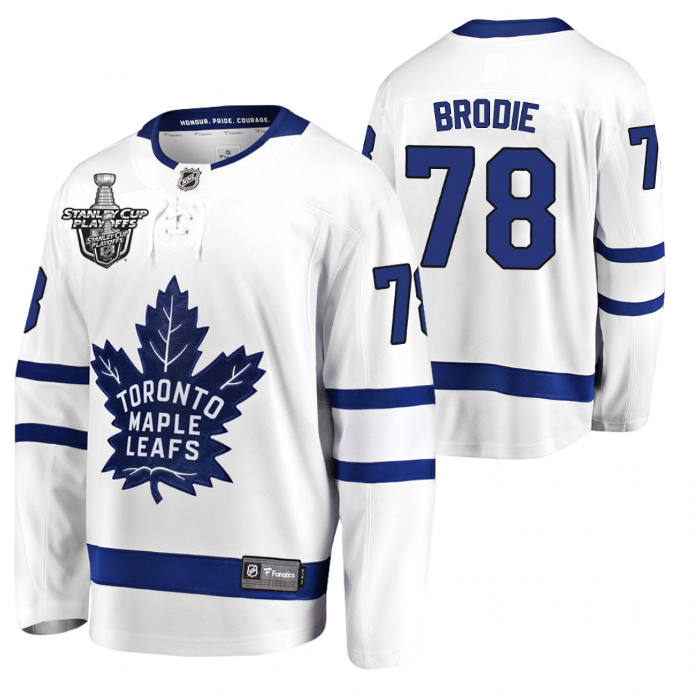 Maple Leafs T.J. Brodie Jersey 2021 Stanley Cup Playoffs White Men