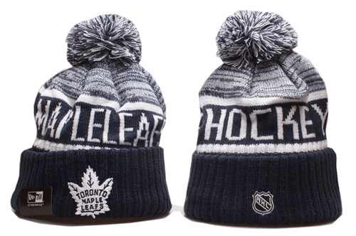 Maple Leafs Team Logo Cuffed Pom Knit Hat YP