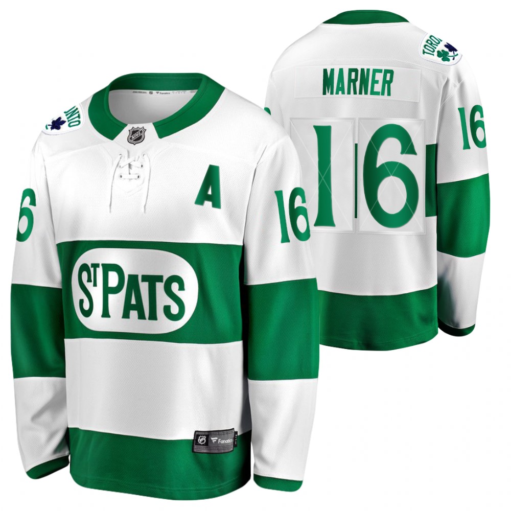 Maple Leafs Toronto St. Patricks Throwback Jersey Mitch Marner #16 Leafs Forever Green