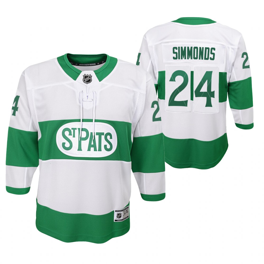 Maple Leafs Wayne Simmonds 2021 St. Pats Jersey Youth Throwback