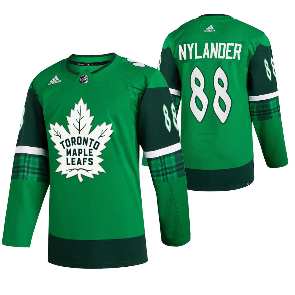 Maple Leafs William Nylander St. Patrick Green #88 Jersey 2022