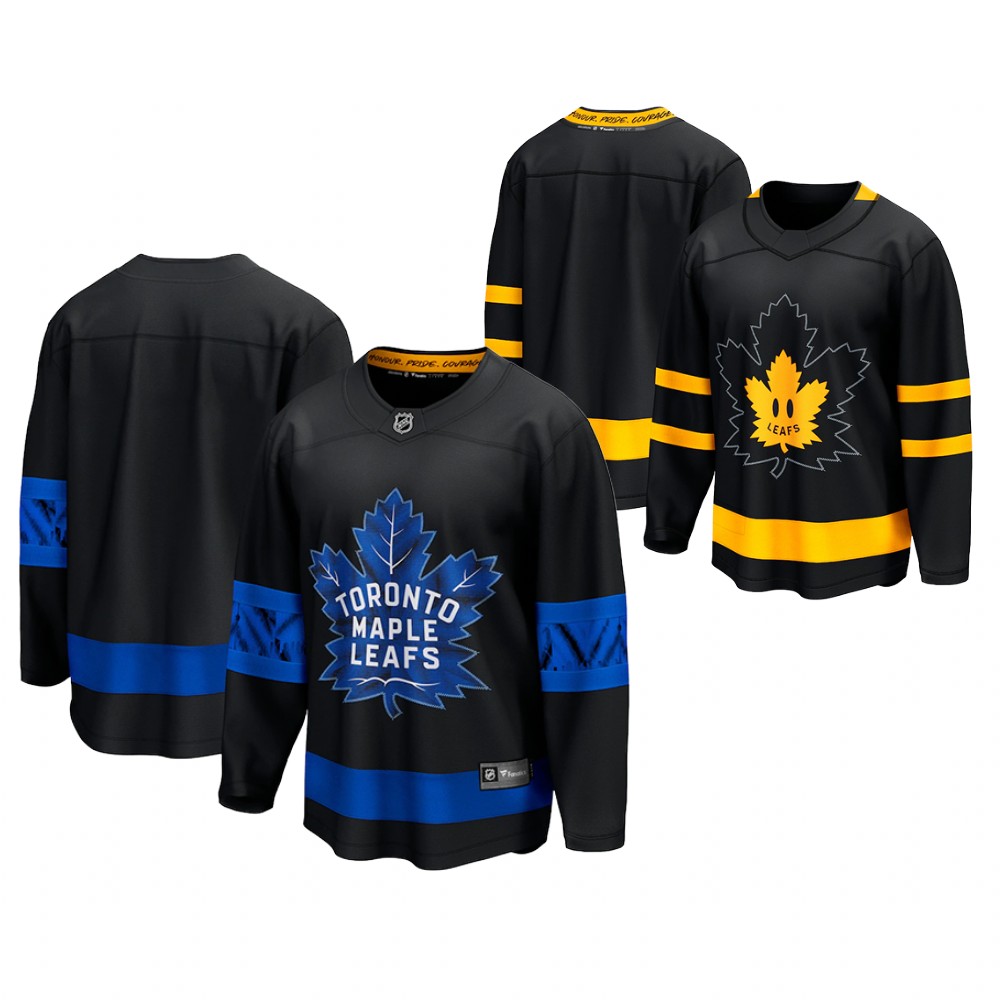 Maple Leafs drew house Alternate Reversible Black Premier Jersey