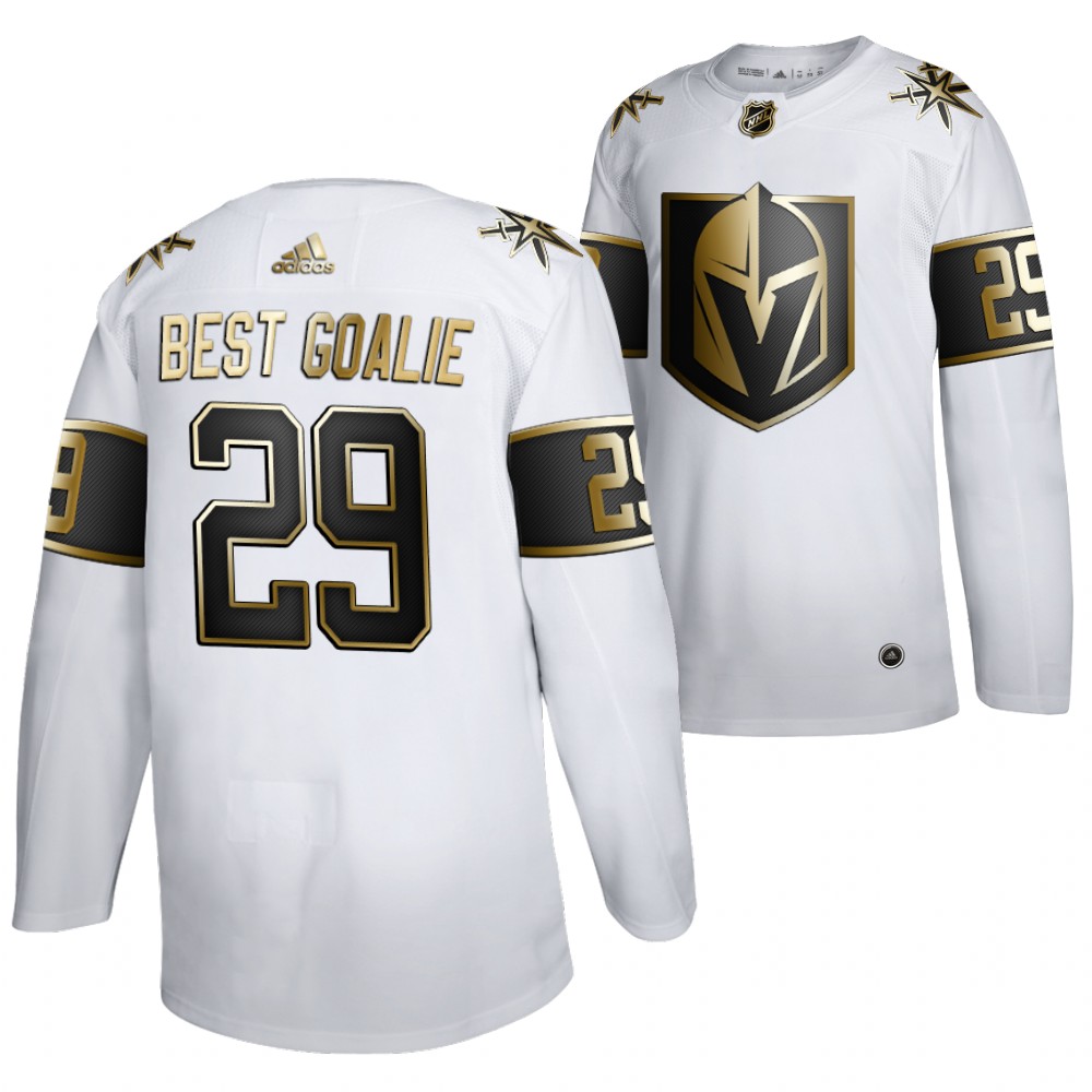 Marc-Andre Fleury 2021 Best Goalie White Knights #29 Jersey Vezina Trophy