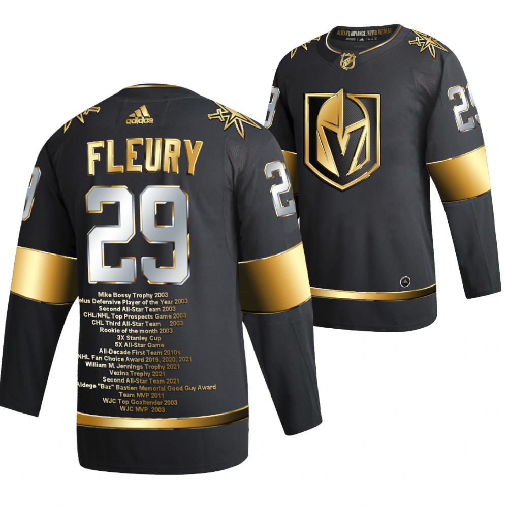 Marc-Andre Fleury Golden Knights Black Career Awards Jersey Vegas Welcomed Back