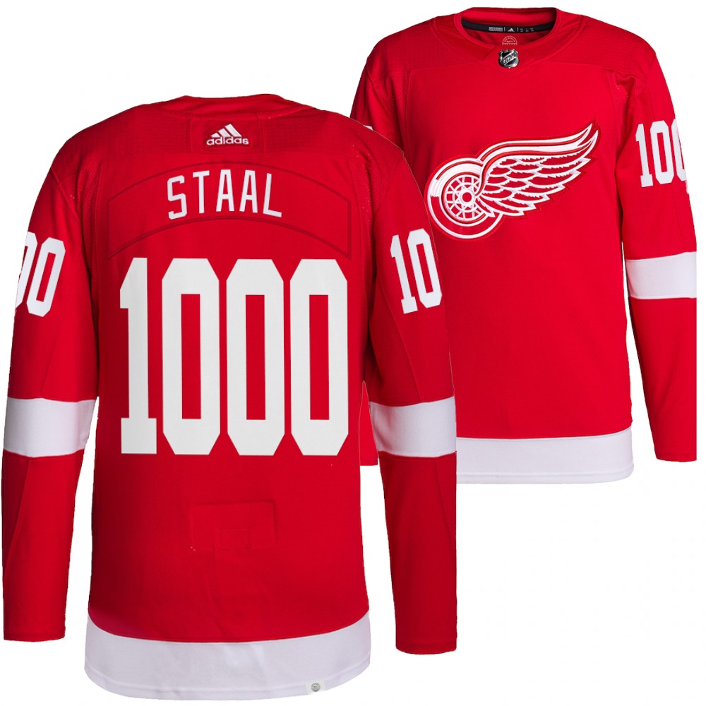Marc Staal 1000 NHL Games Red Wings #18 Red Jersey Commemorative Edition