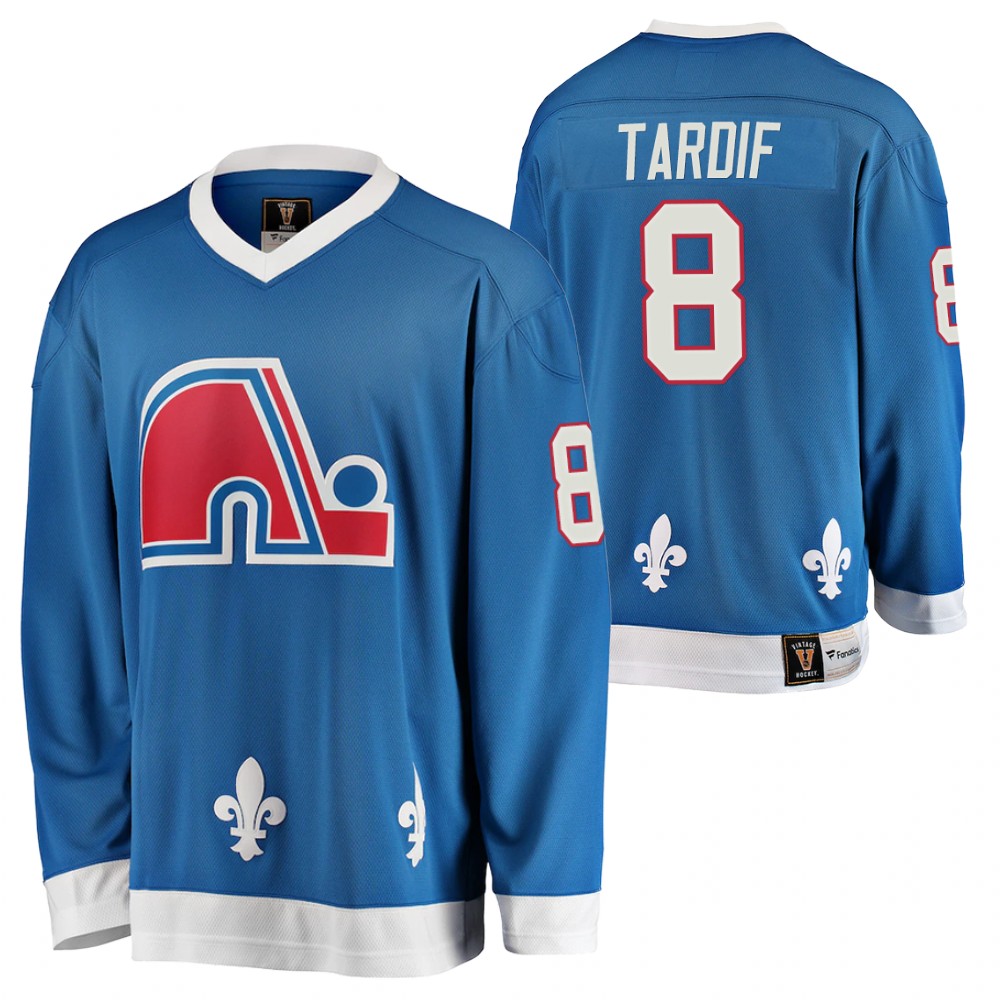 Marc Tardif Quebec Nordiques Heritage Vintage Jersey Blue