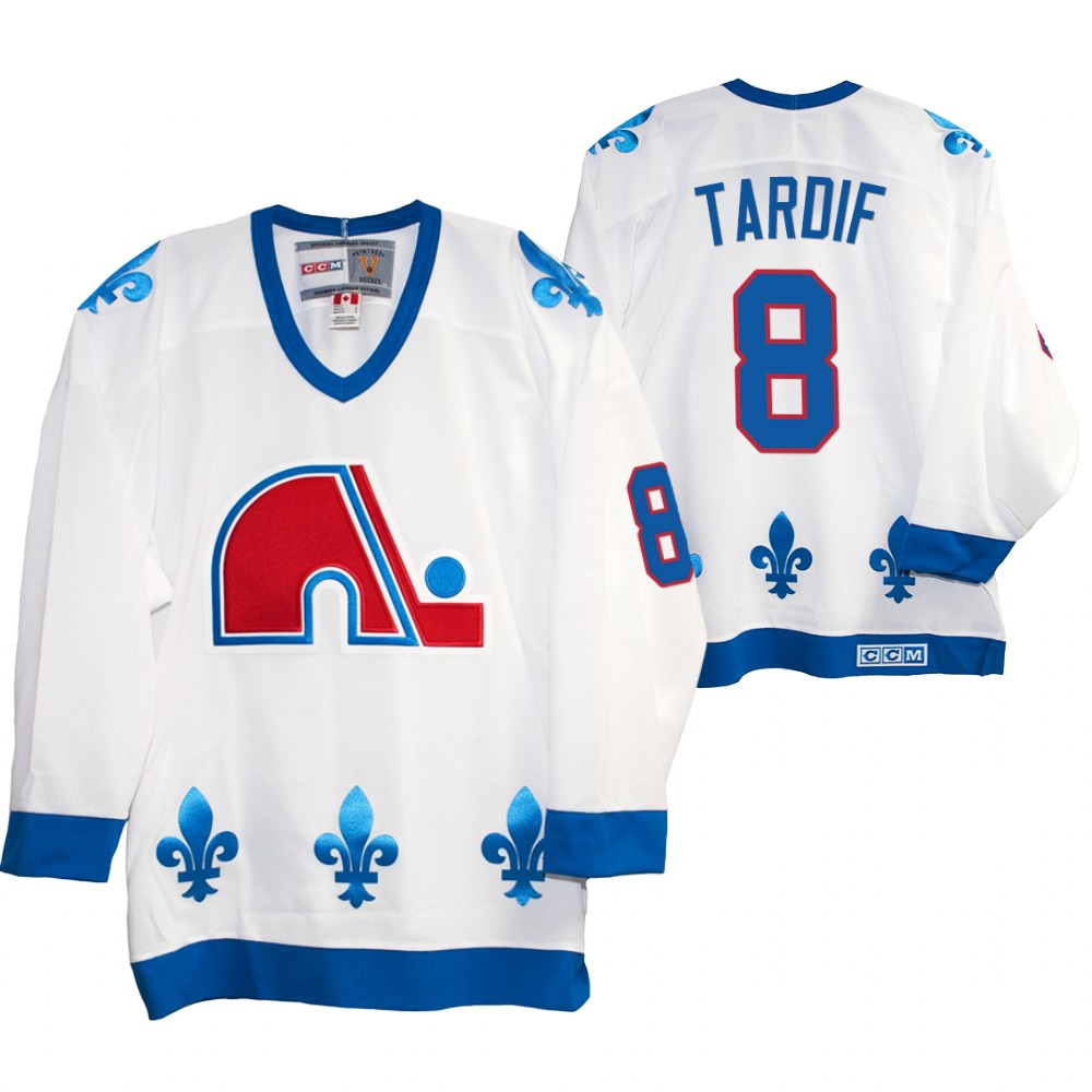 Marc Tardif Quebec Nordiques Heritage Vintage Replica Jersey White