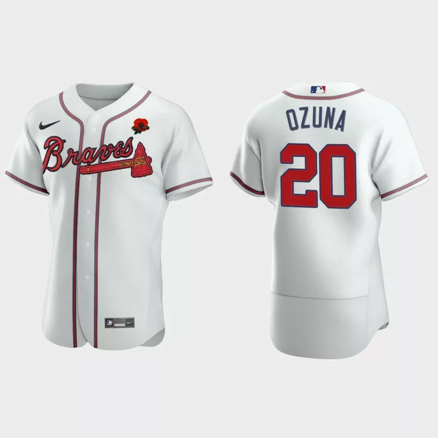 Marcell Ozuna Atlanta Braves 2021 Memorial Day Authentic Jersey – White