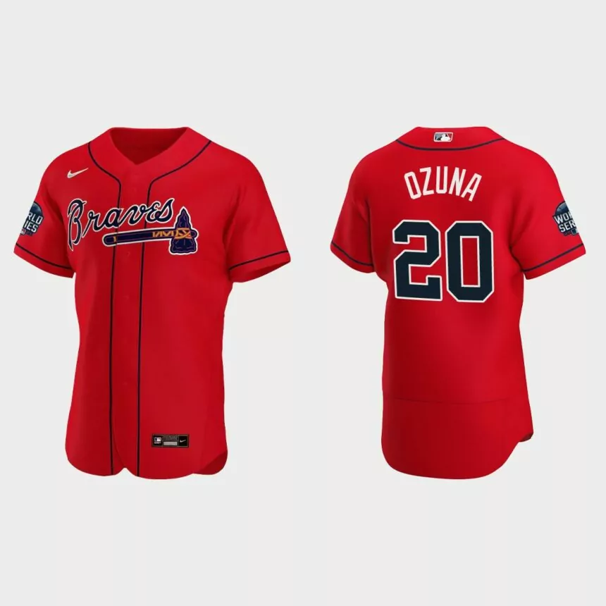 Marcell Ozuna Atlanta Braves 2021 World Series Authentic Jersey – Red