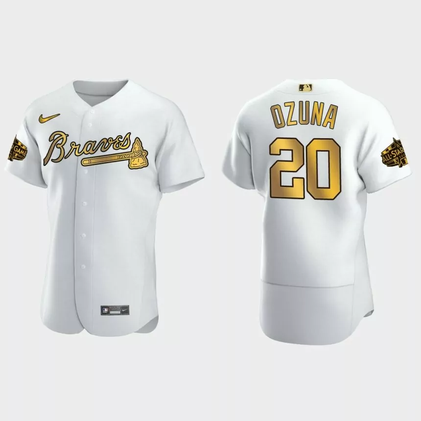 Marcell Ozuna Atlanta Braves 2022 MLB All-Star Game Jersey – White Gold