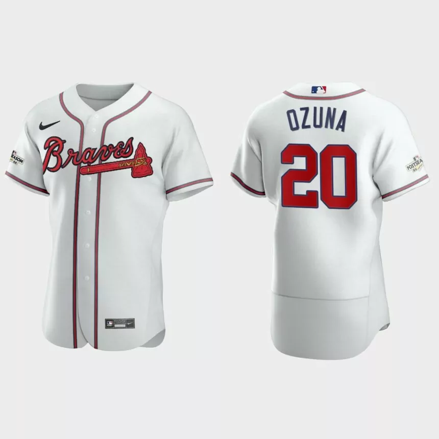 Marcell Ozuna Atlanta Braves 2022 Postseason Authentic Jersey – White