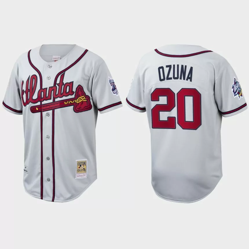 Marcell Ozuna Atlanta Braves Cooperstown Collection Authentic Jersey – White