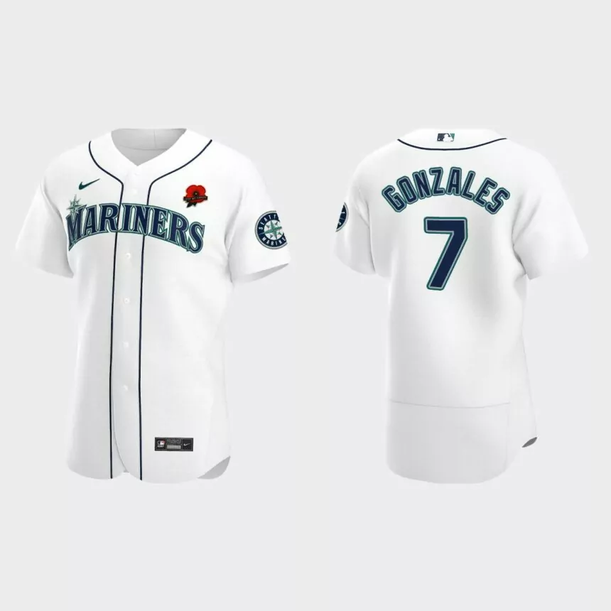 Marco Gonzales Seattle Mariners 2021 Memorial Day Authentic Jersey – White