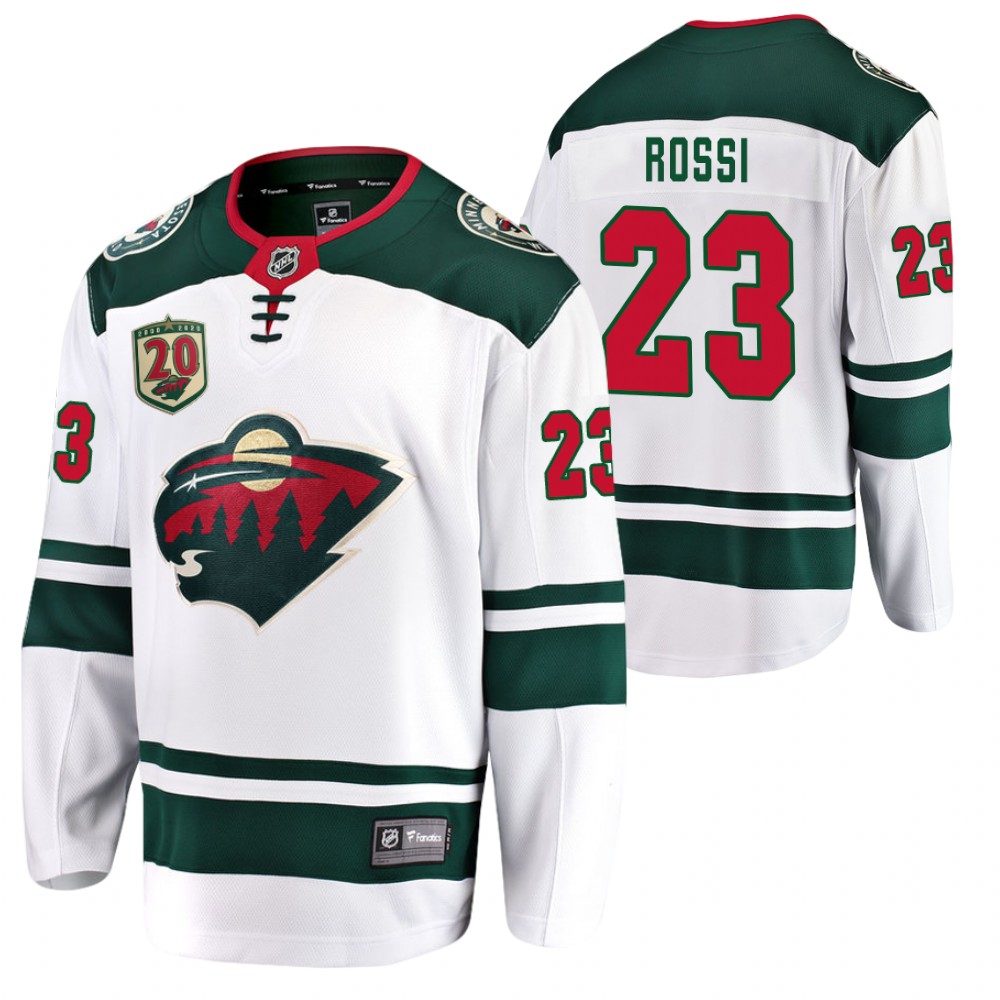 Marco Rossi Minnesota Wild 2020 NHL Draft White Away 20th Anniversary Jersey