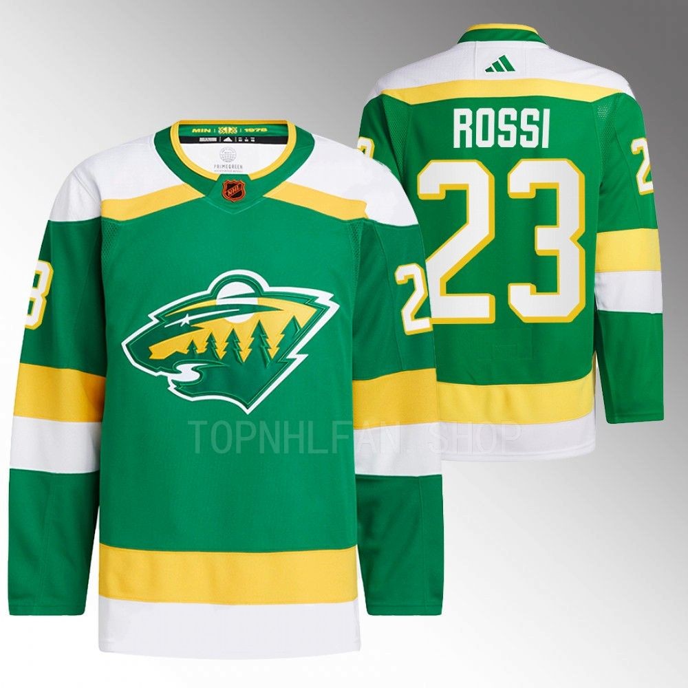 Marco Rossi Minnesota Wild Reverse Retro 2.0 Authentic Pro Green 2022 Jersey