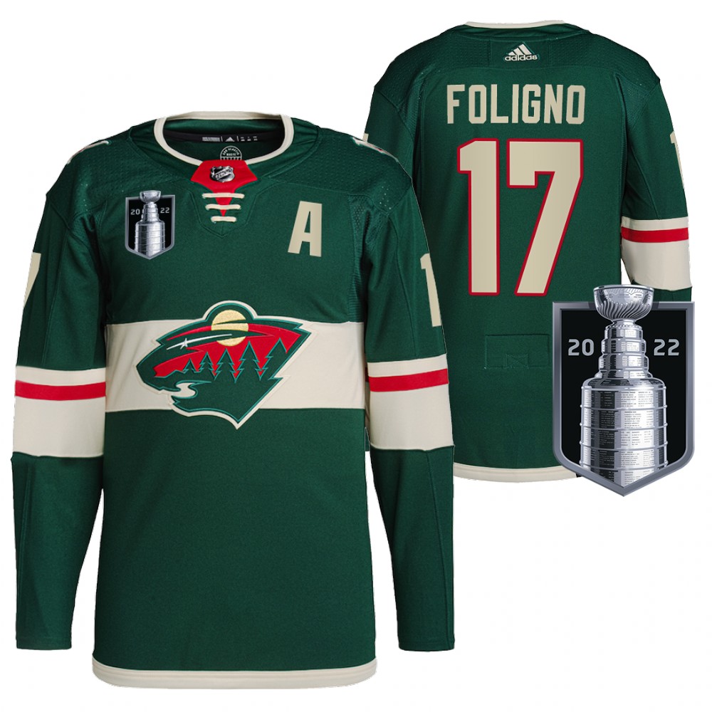 Marcus Foligno Jersey Minnesota Wild 2022 Stanley Cup Playoffs Green Authentic Pro