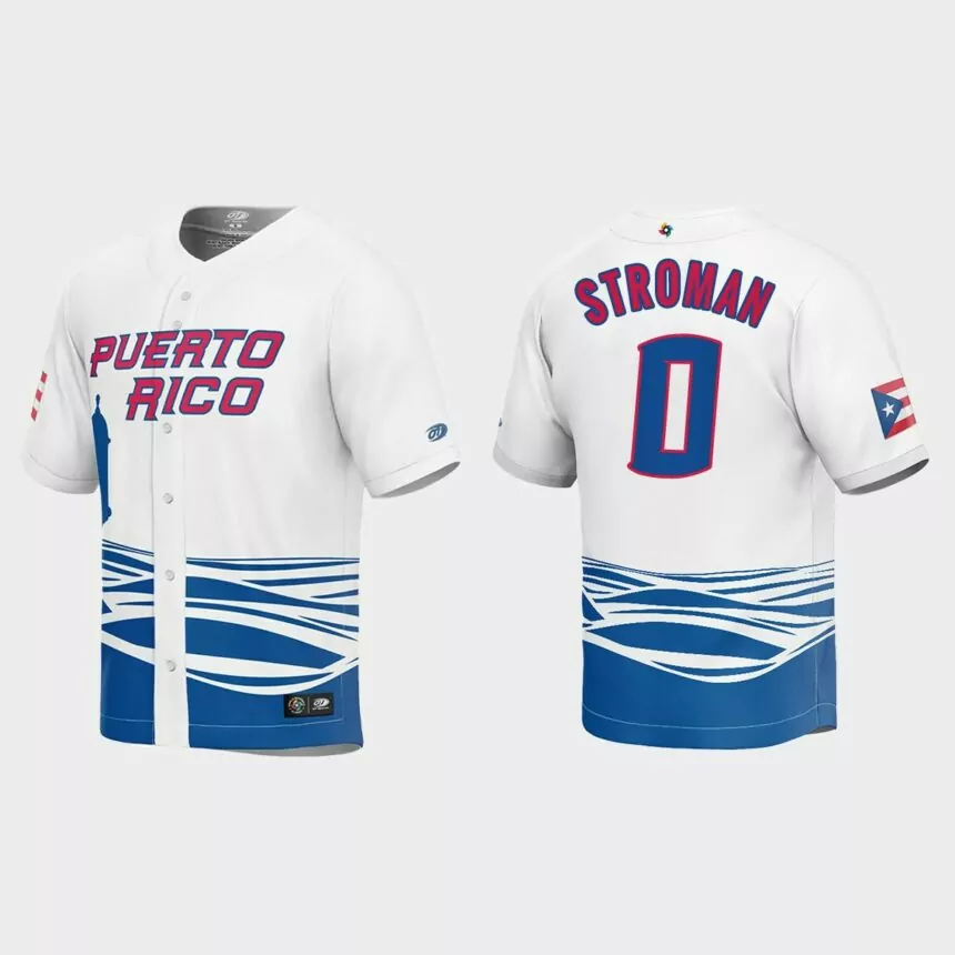 Marcus Stroman Puerto Rico Baseball 2023 World Baseball Classic Jersey – White