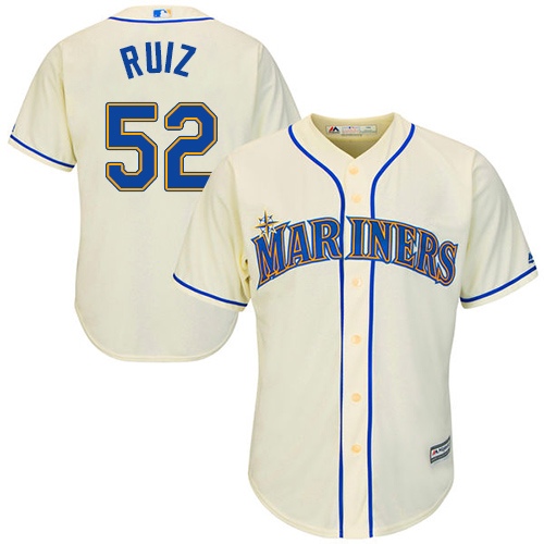 Mariners #52 Carlos Ruiz Cream Cool Base Stitched Youth MLB Jersey
