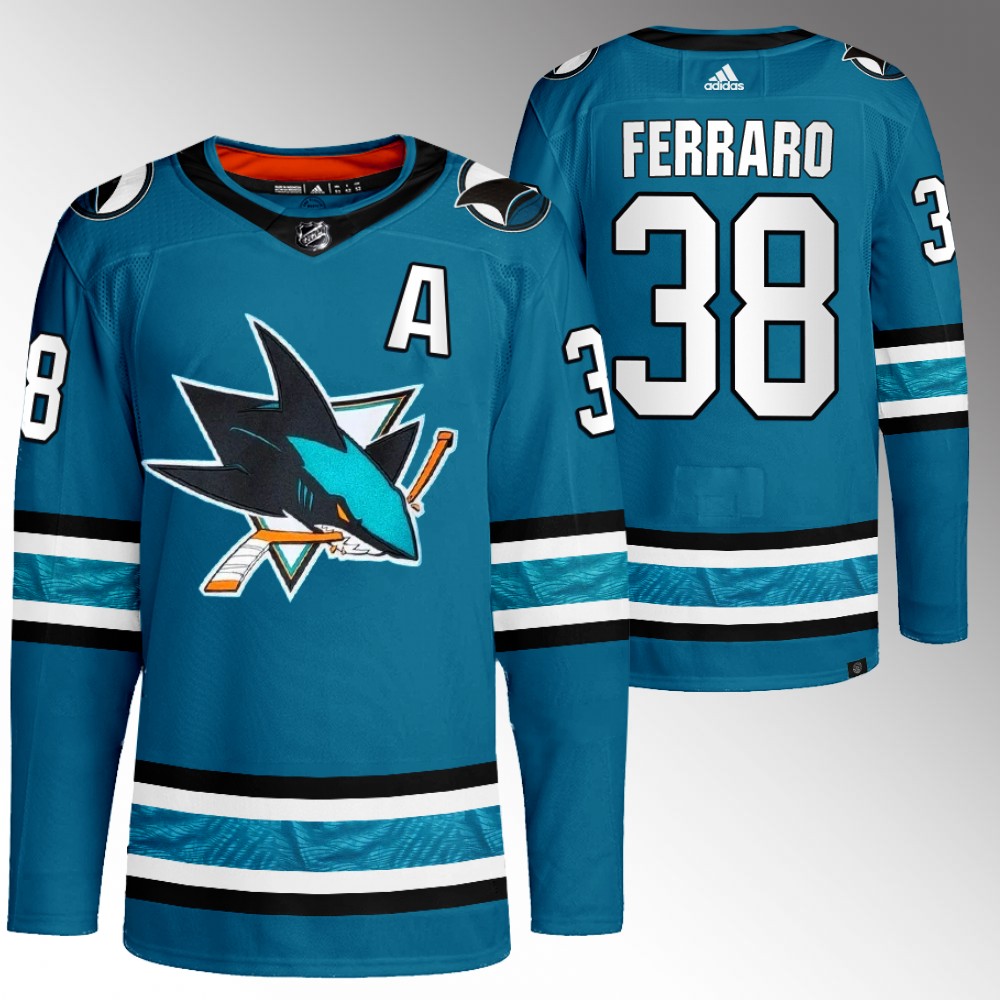 Mario Ferraro San Jose Sharks Teal Home Primegreen Authentic Jersey