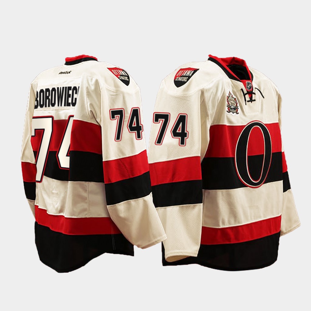 Mark Borowiecki Ottawa Senators Heritage Classic White Jersey