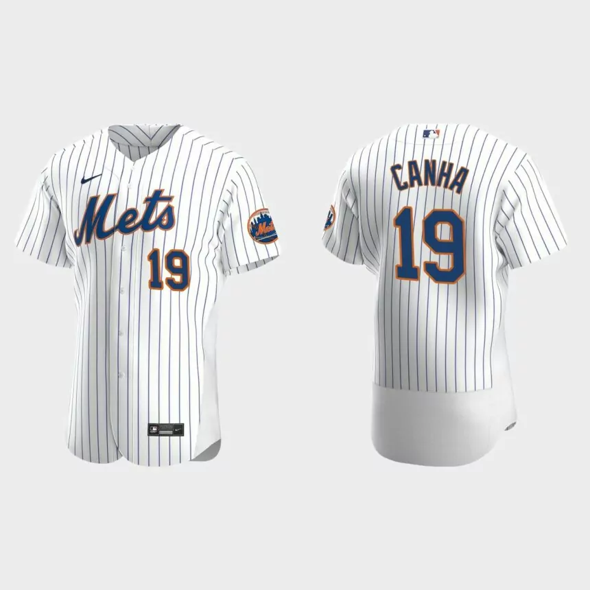 Mark Canha New York Mets Authentic Home Jersey – White