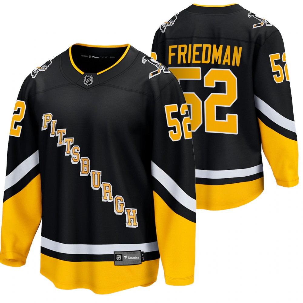 Mark Friedman Jersey Pittsburgh Penguins Alternate Black 2021-22 Premier Breakaway