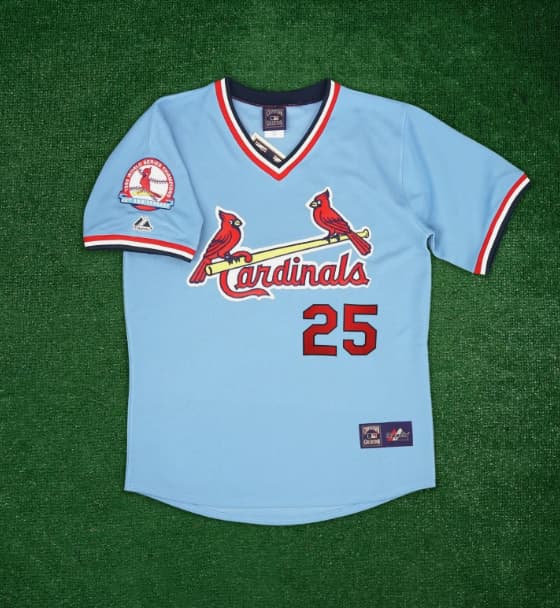 Mark McGwire 1982 St. Louis Cardinals Cooperstown Men's 30th Anniv. Blue Jersey