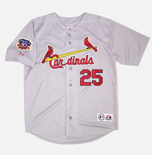 Mark McGwire 1997 St Louis Cardinals Grey Road Men's Jersey