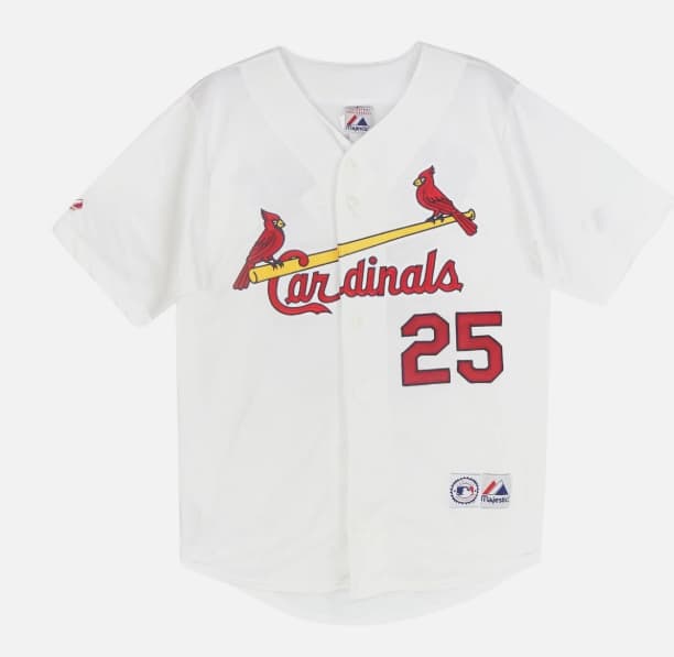 Mark McGwire Majestic St. Louis Cardinals Home White Jersey