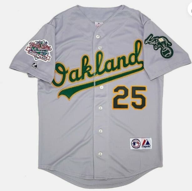 Mark McGwire Oakland Athletics 1989 World Series Grey Road Men's Jersey