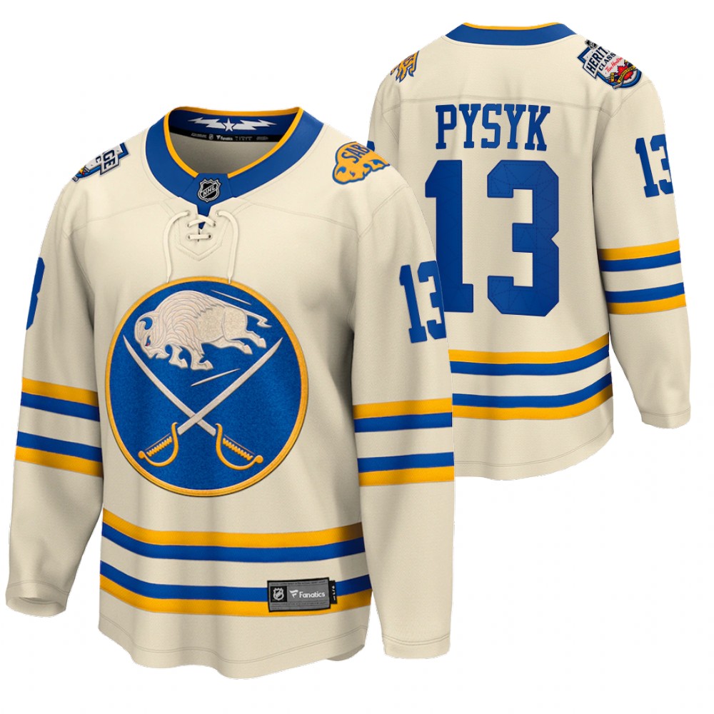 Mark Pysyk Buffalo Sabres 2022 Heritage Classic Cream Jersey