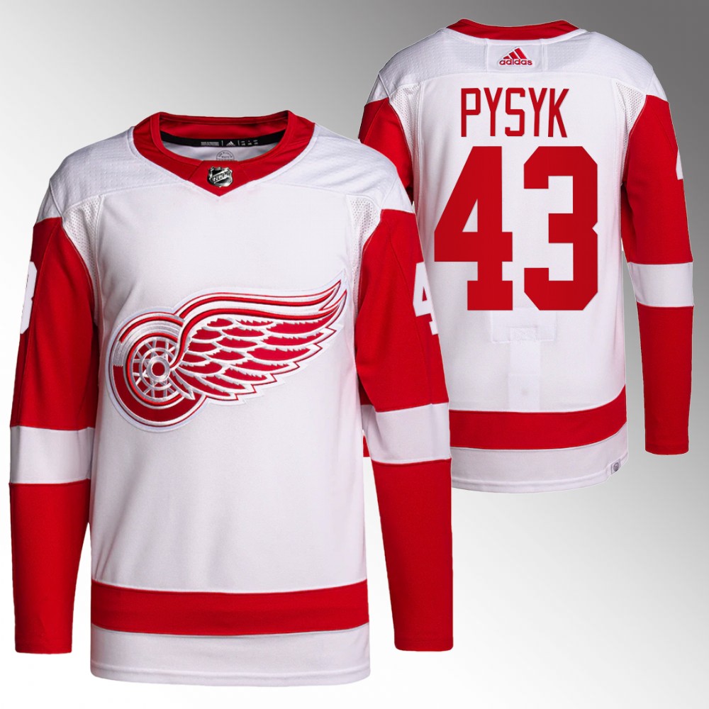 Mark Pysyk Detroit Red Wings White Primegreen Authentic Away Jersey