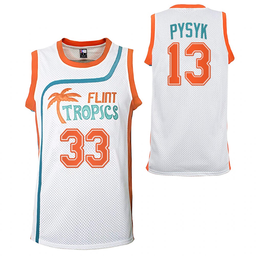Mark Pysyk Sabres Flint Tropics Basketball Jersey White Semi-Pro