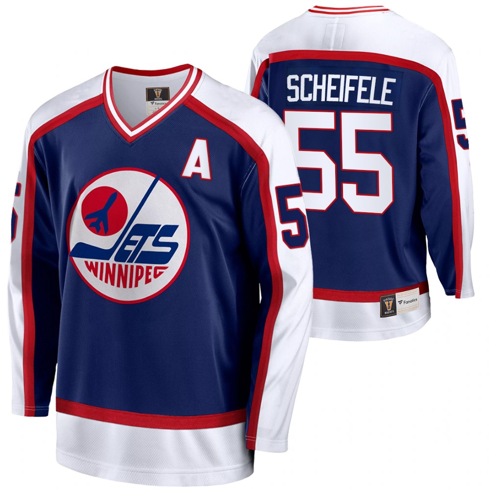 Mark Scheifele Jersey Winnipeg Jets Vintage Blue Replica