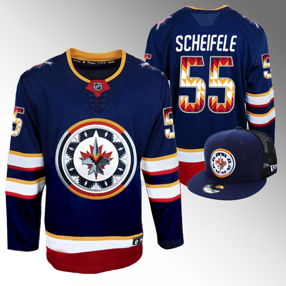 Mark Scheifele Jets WASAC Breakaway Jersey Navy Fashion