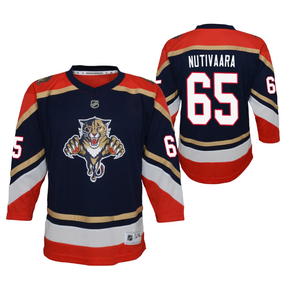 Markus Nutivaara Florida Panthers 2021 Reverse Retro Navy Youth Jersey Replica