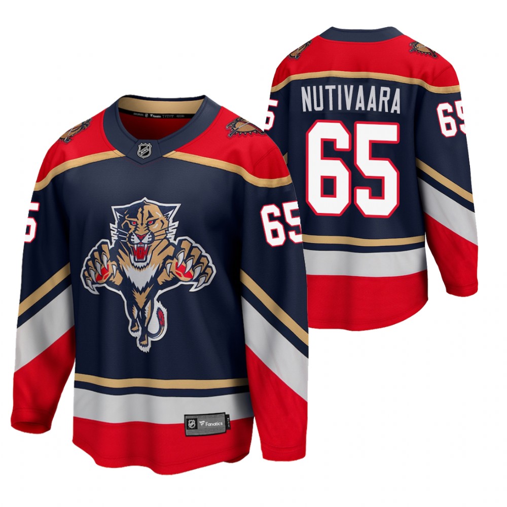Markus Nutivaara Panthers 2021 Reverse Retro Blue Jersey Special Edition